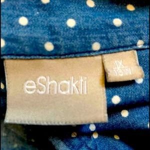 Women’s polka dot chambray shirtdress